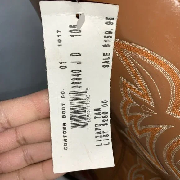 Cowtown Lizard Western Boots Women’s Size 10.5 D - Picture 10 of 10